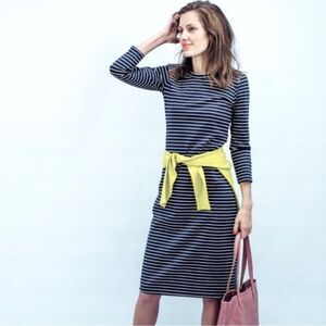 Sonnet James Play Reese Pencil Navy and Tab Stripe Stretchy Dress XS NWOT